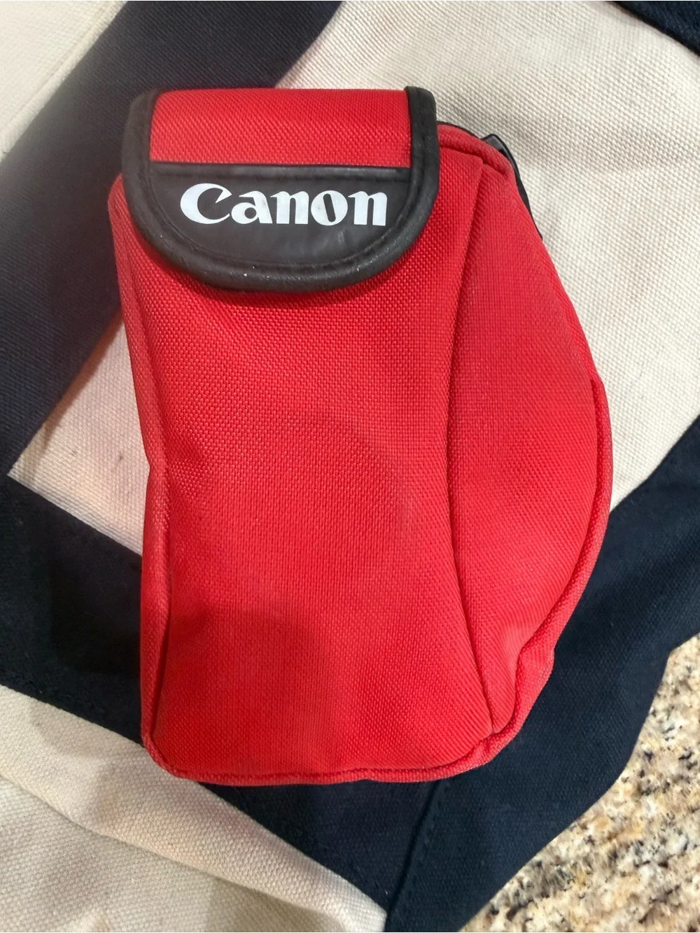 Canon White and Red Sure Shot WP-1 Compact Film Camera